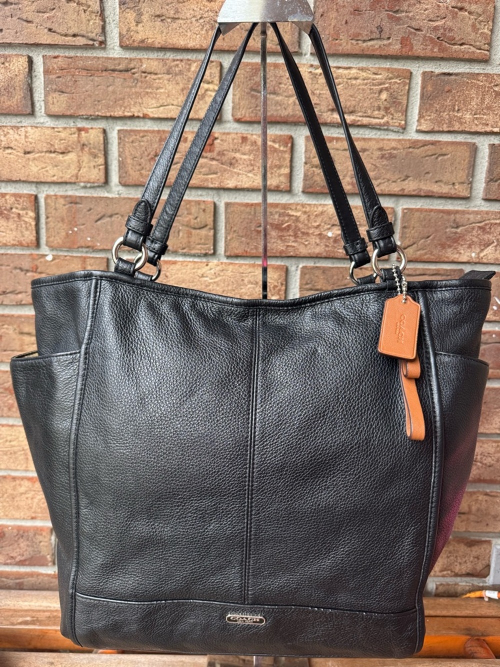 Coach Park Pebbled Leather Carrie Tote